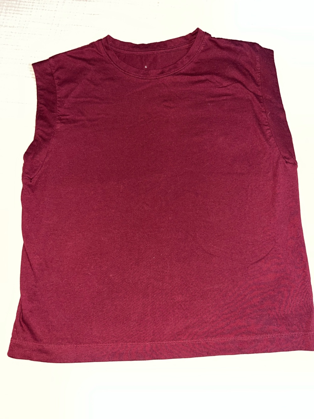 a new day Burgundy Sleeveless Crewneck Tank Top 100% cotton